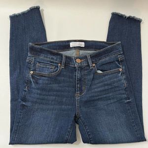 Ann Taylor Loft Womens Modern Skinny Jeans Size 26/2P Dark Wash Mid Rise Denim